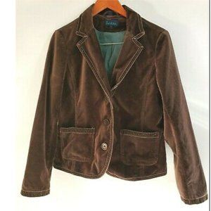Boden Velvet Brown Fitted Blazer Jacket